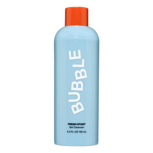 Bubble Skincare Fresh Start Gel Cleanser - Gentle Exfoliating Face Wash for Oily Skin - Formulated with Aloe Vera Juice + Caffeine to Protect and Soothe Complexion (125ml)