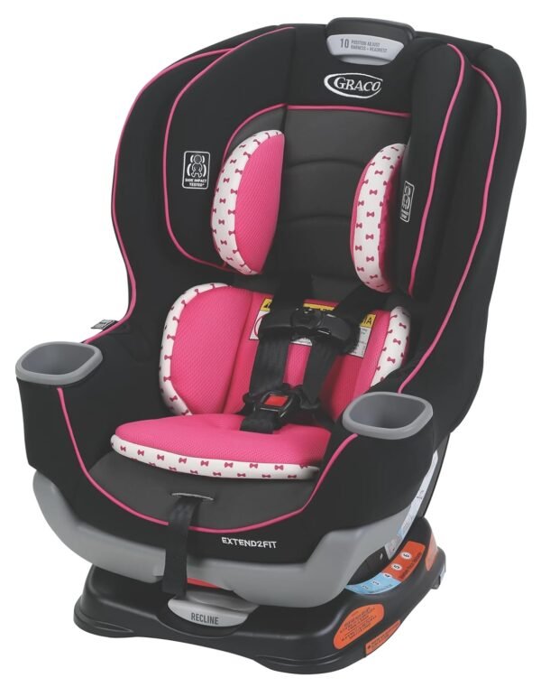 Graco Extend2Fit Convertible Baby Car Seat, Rear and Forward Facing, Adjustable Extension Panel for Extra Legroom, Kenzie