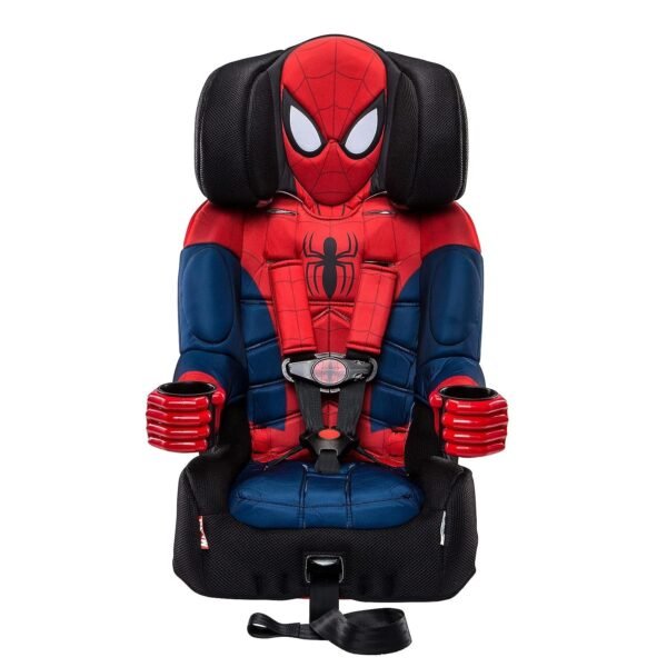 KidsEmbrace Marvel Spider-Man 2-in-1 Forward-Facing Car Seat Latch | 5-Point Harness 26.5-65lbs converts to Belt-Positioning Booster 40-100lbs | Adjustable