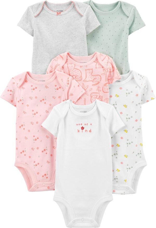 Simple Joys by Carter's Baby Girls' 6-Pack Short-Sleeve Bodysuit