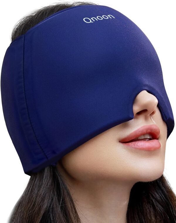 Migraine Relief Cap, Headache Relieve Cap Mask Products, Cooling Odorless Gel Ice Head Wrap for Tension, Stress,Hangover & Puffy Eyes