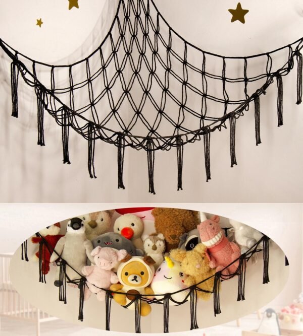Stuffed Animals Storage Hammock Net Corner - Large Cool Y2K Adult Toy Hammock Hanging Organizers Storage - Boys Room Decor - Funny Stuff Goth Decorations