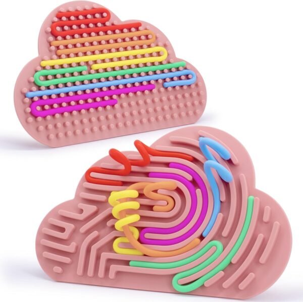 Sensory Fidget Toys for Kids Adult: Rainbow Cloud Sensory Board - Anxiety ADHD Toy Autism Calming Products Travel Toddler Activity Birthday for Girls Boys 3 4 5 6 7 8 Years Old