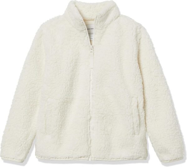 Amazon Essentials Girls and Toddlers' Sherpa Fleece Full-Zip Jacket