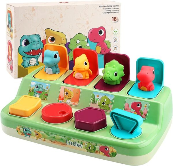 Interactive Pop Animal Up Pals - Cause and Effect Baby Toy for Early Learning, Montessori Developmental Activity for Infants, Toddlers, Boys and Girls 9-18+ Months