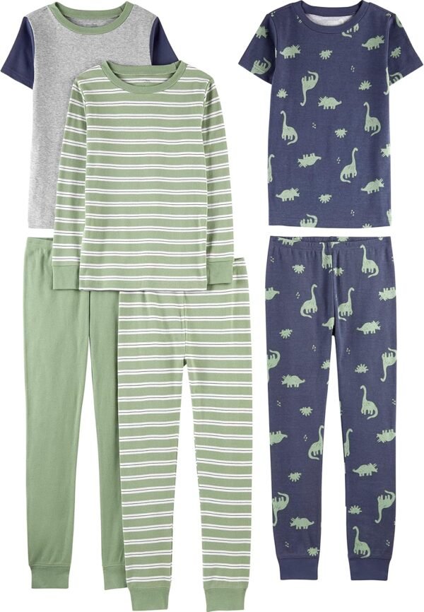 Simple Joys by Carter's Boys' 6-Piece Snug Fit Cotton Pajama Set