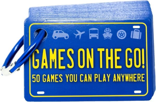 Games on the Go by Continuum Games - Portable Roadtrip Family Games to Challenge and Entertain for 2+ players , Blue