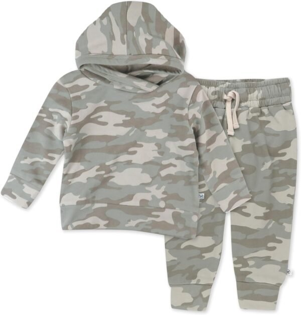 HonestBaby Light Weight Hoodie & Sweatpant Set 100% Organic Cotton for Toddler, Baby Boys, Girls