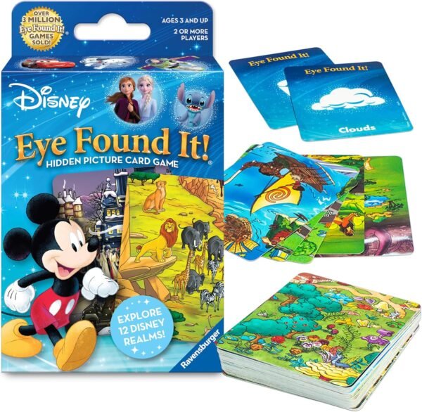 Ravensburger World of Disney Eye Found It! Card Game - Fun Disney Trip Essential | Skill-Building Family Game | Stocking Stuffer for Kids 3-5 | FSC-Certified Materials