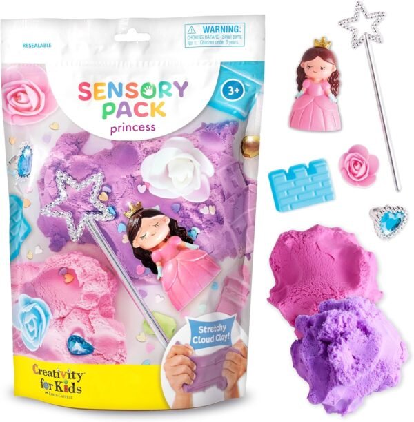 Creativity for Kids Sensory Pack: Princess - Calm Down Corner and Sensory Bin Filler Supplies, Car Activities for Kids, Princess Gifts for Girls, Sensory Toys for Toddlers Ages 3-4+, Medium