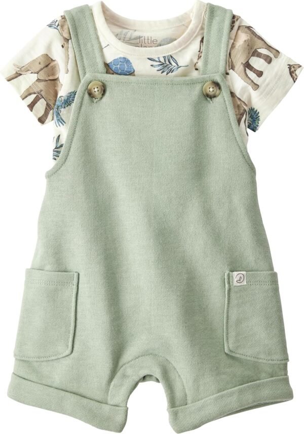 little planet by carter's unisex-baby 2-piece Organic Cotton Overall Set