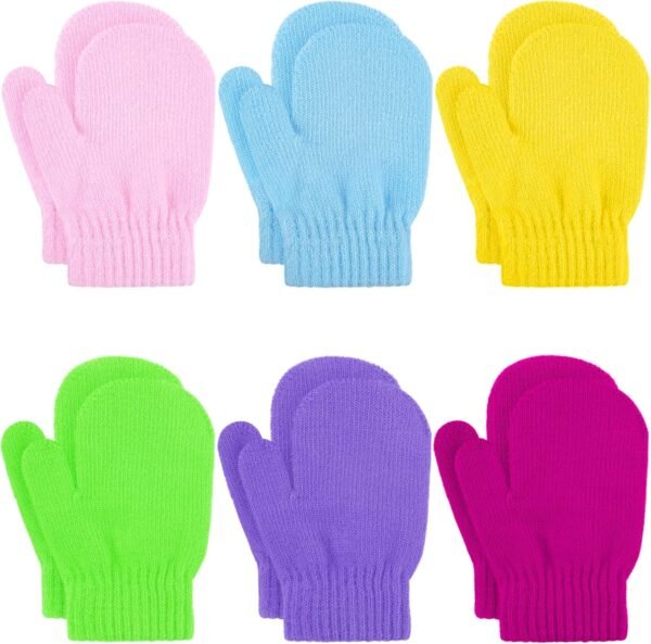 Glooarm Toddler Mittens Winter Baby Gloves Kids Knitted Magic Mittens Bulk for Boy Girls