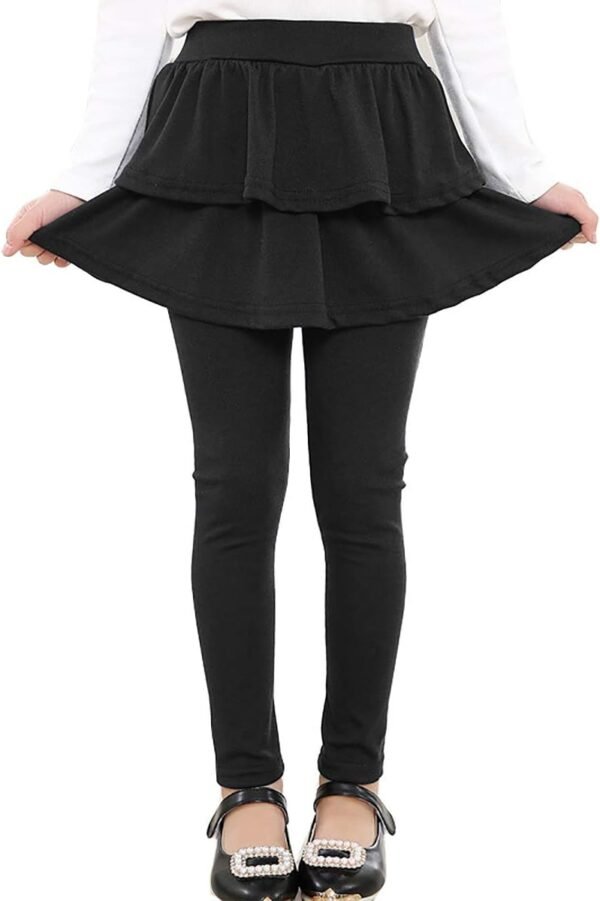 RieKet Girls School Uniform Pants Warm Stretchy Athletic Leggings with Skirt 2-14 Years