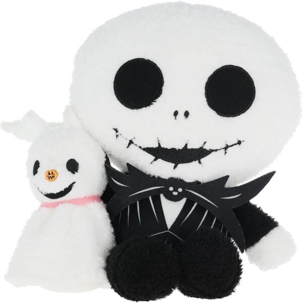 KIDS PREFERRED Disney Baby Tim Burton The Nightmare Before Christmas Jack Skellington and Zero Halloween Plushies Set, Minky Fabric Kids Toys