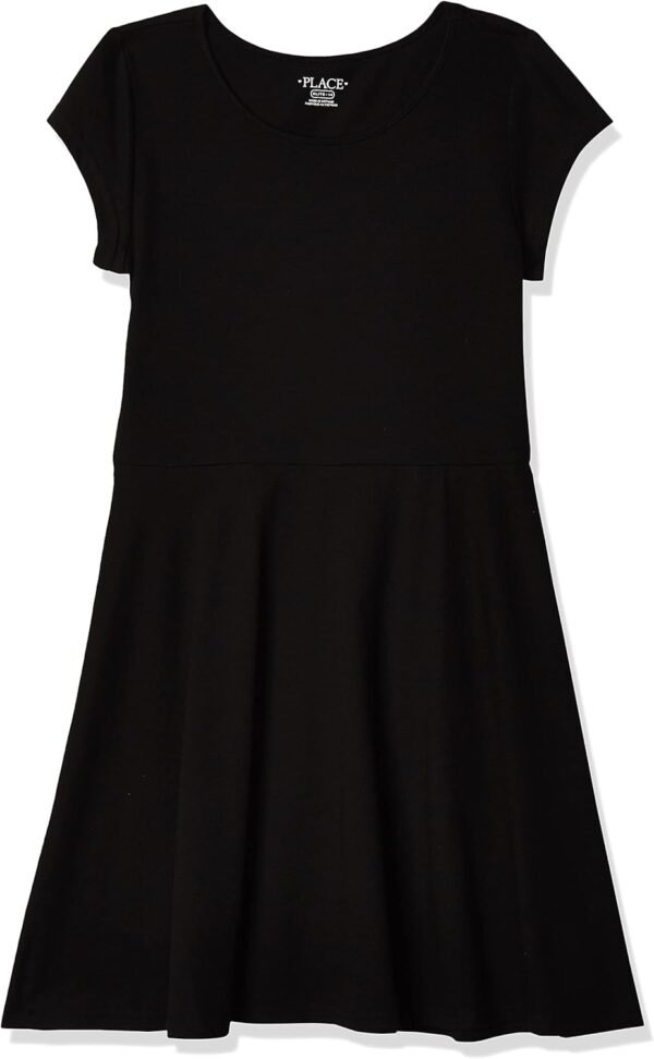 The Children'S Place Girls Short Sleeve Basic Skater Dress