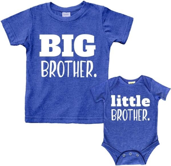 Big Brother Little Brother Shirts Matching Outfits Sibling Gifts Baby Set