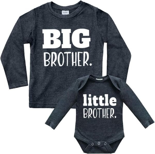 Big Brother Little Brother Shirts Matching Outfits Sibling Gifts Baby Set