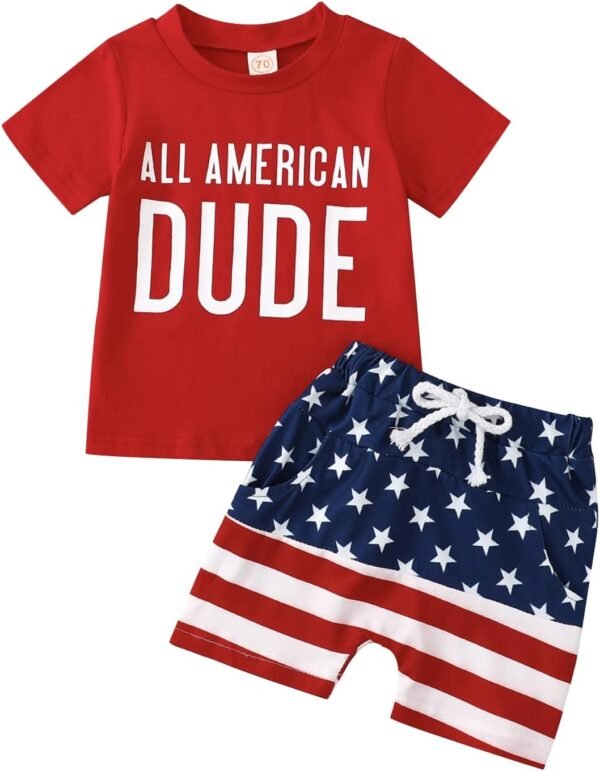 Toddler Baby Boy Summer Outfit Short Sleeve T Shirt Top Casual Shorts Set Infant Newborn Clothes 6 12 18 24 Month 2T