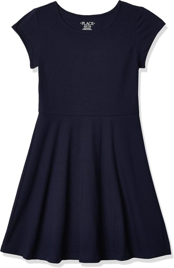 The Children'S Place Girls Short Sleeve Basic Skater Dress