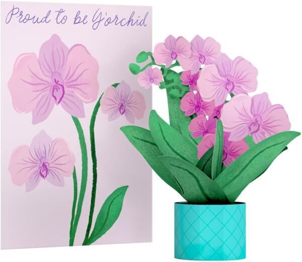 Lovepop Mother's Day Pop-Up Card with Mini Paper Bouquet for Her - 3D Greeting Cards for Mom, Wife, Women - Proud to Be Y'Orchid - 5" x 7 Flower Card - Blank Notecard & Envelope Included
