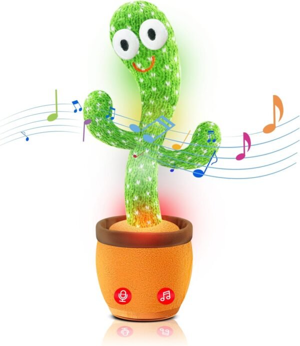 Dancing Talking Cactus Toy for Toddler,Easter Baskets for Kids Cactus Baby Toy Interactive Mimic Singing Infant Kids Toys,Baby Boy Easter Gifts Easter Basket Stuffers Baby Girl Toys
