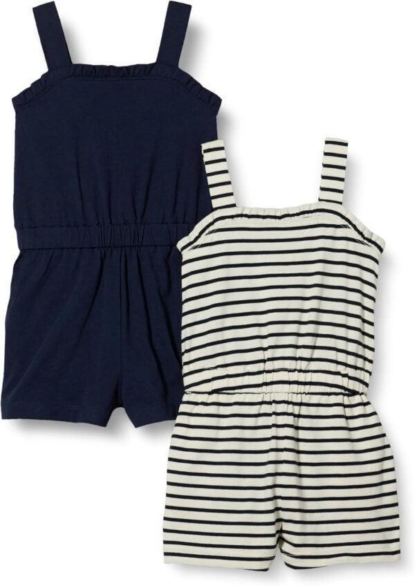 Amazon Essentials Girls and Toddlers' Knit Romper, Pack of 2