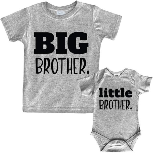 Big Brother Little Brother Shirts Matching Outfits Sibling Gifts Baby Set