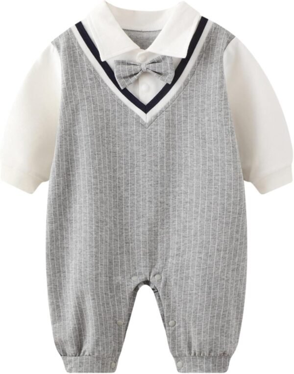 GORBAST Baby Boy Romper Little Kids Jumpsuit Outfit Long Sleeve Toddler Clothes Suit