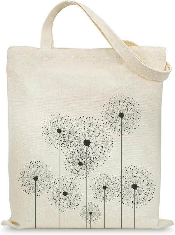 Canvas Aesthetic Reusable Grocery Tote Bag with Pockets for Women Graduation Travel Work Mothers Day Christmas