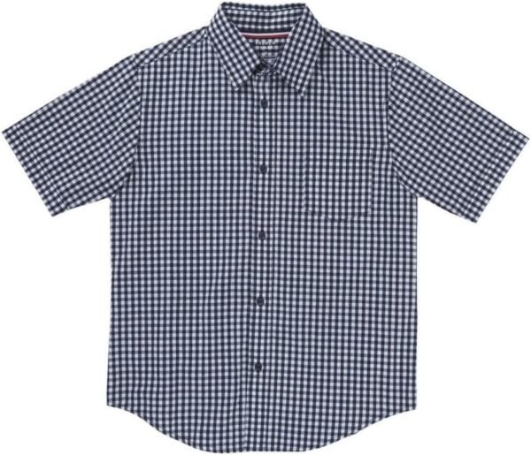 French Toast Boys' Short Sleeve Classic Poplin Dress Shirt (Standard & Husky)