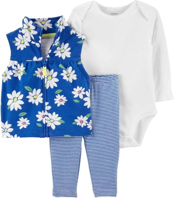 Carter's Baby Girls' 3 Piece Vest Little Jacket Set