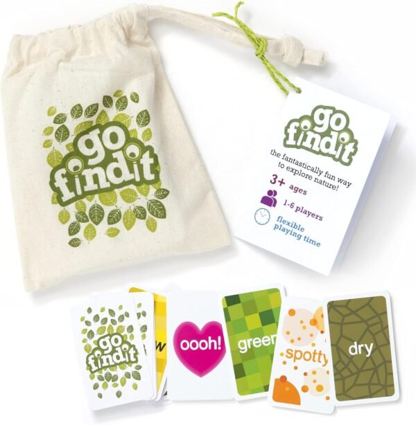 gofindit -The Original Outdoor Nature Scavenger Hunt Card Game for Kids Toddler and Family. Ages 3 4 5 6 Travel Pocket Game Road Trip (Original)