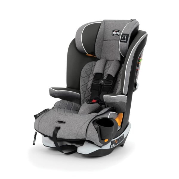Chicco MyFit® Zip Harness + Booster Car Seat, 5-Point Harness Car Seat and High Back Booster Seat, Zip & Wash Fabric, for Children 25-100 lbs. | Granite/Grey