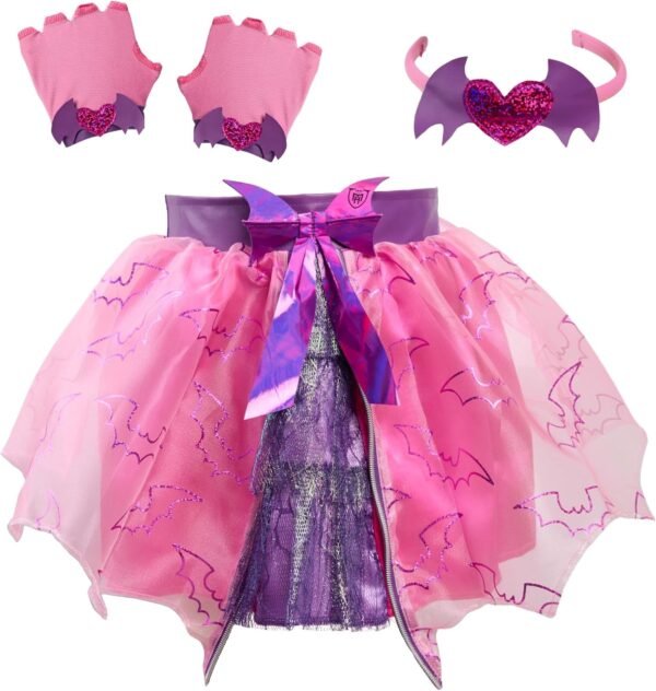 Monster High Draculaura Fashion Tutu Set Amazon Exclusive, 3-Pieces, 4-6X, Dress Up and Pretend Play, Pink, Kids Toys for Ages 6 Up by Just Play
