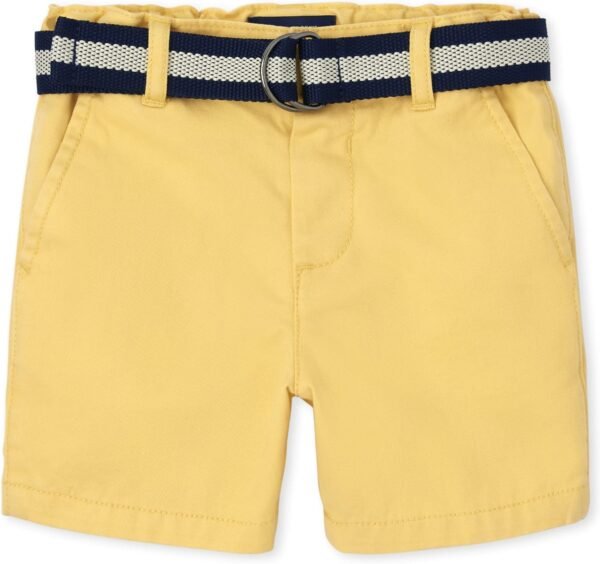 The Children's Place Baby Boys' and Toddler Twill Belted Chino Short