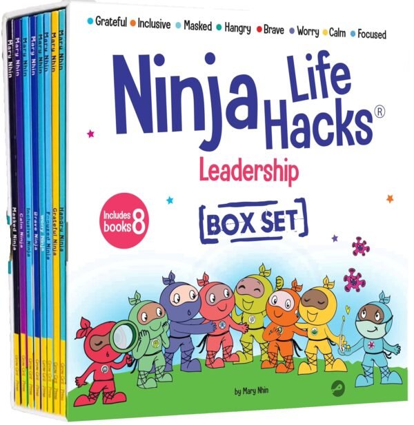 Ninja Life Hacks Leadership 8 Book Box Set (Books 17-24: Focused, Calm, Brave, Compassionate, Masked, Inclusive, Grateful, Hangry)