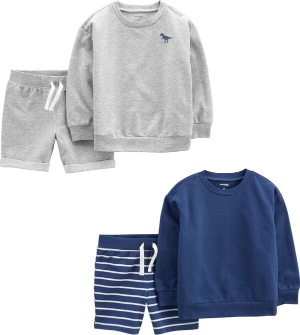 Simple Joys by Carter's baby-boys 4-piece Sweatshirt Set