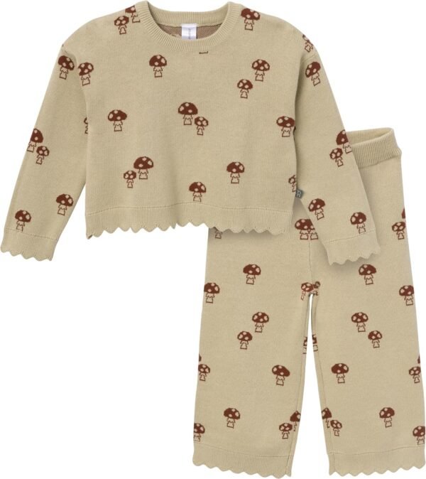 Modern Moments by Gerber Girls' Baby and Toddler Jacquard 2-piece Sweater Set